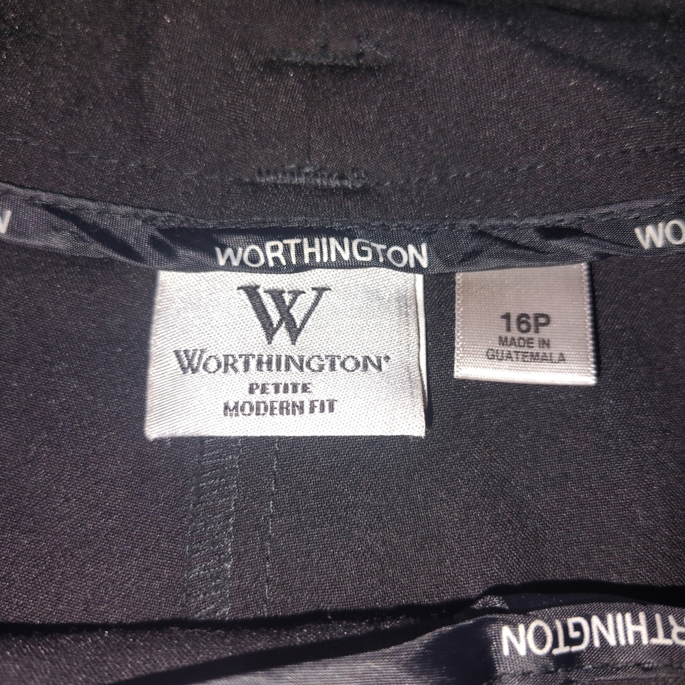 Worthington Black Petite Modern Fit Trousers